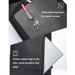 Zaino per laptop leggero e impermeabile Bopai a primo strato in pelle bovina Business Commuter, 61-122731, 61-122721