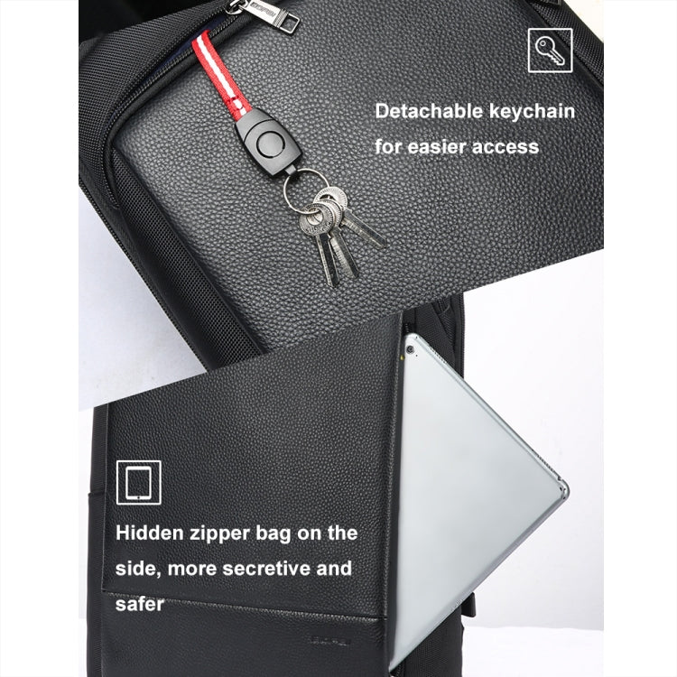 Zaino per laptop leggero e impermeabile Bopai a primo strato in pelle bovina Business Commuter, 61-122731, 61-122721