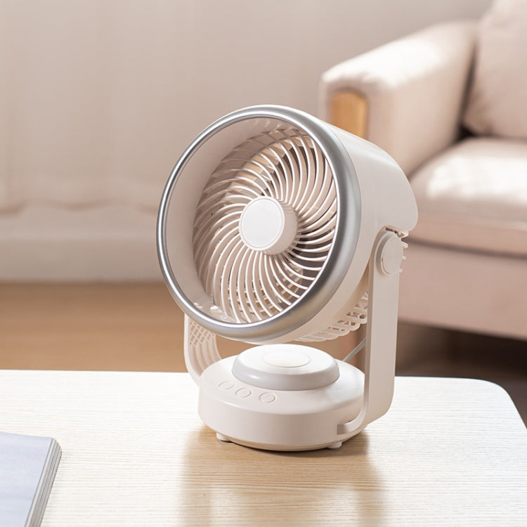 Ventilatore da tavolo a testa oscillante automatica con ventola di circolazione dell'aria con luce a LED