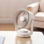 Ventilatore da tavolo con testa oscillante e luce LED