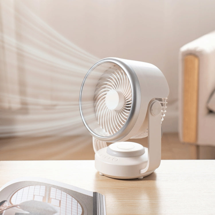 Ventilatore da tavolo con testa oscillante e luce LED