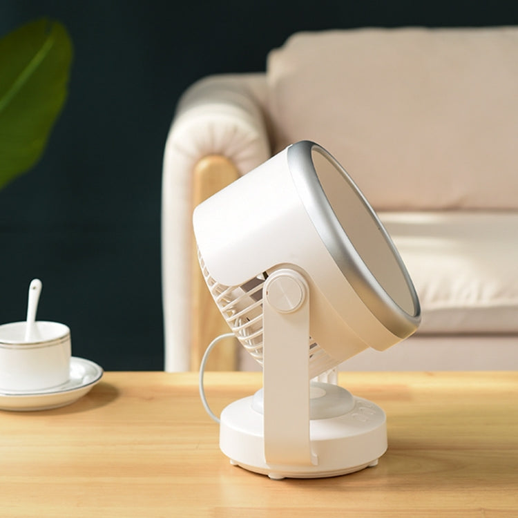 Ventilatore da tavolo con testa oscillante e luce LED