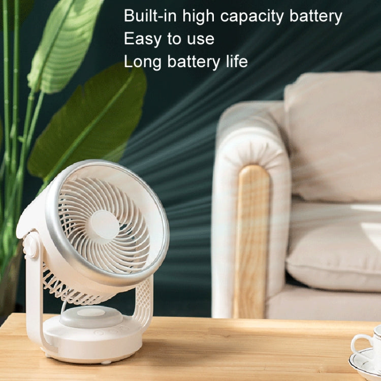 Ventilatore da tavolo con testa oscillante e luce LED