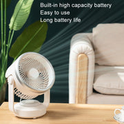 Ventilatore da tavolo a testa oscillante automatica con ventola di circolazione dell'aria con luce a LED