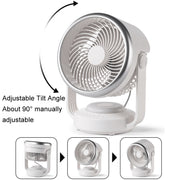 Ventilatore da tavolo a testa oscillante automatica con ventola di circolazione dell'aria con luce a LED