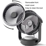 Ventilatore da tavolo con testa oscillante e luce LED