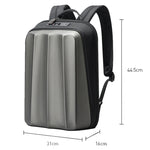 Bopai 61-122579 Zaino per laptop aziendale impermeabile con guscio rigido di grande capacità e blocco password, (Grey)