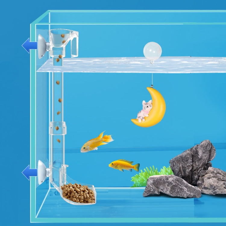 Tubo di alimentazione per acquario Alimentatore in acrilico Tubo per alimentazione di piccoli pesci, 13-18cm, 20-32cm