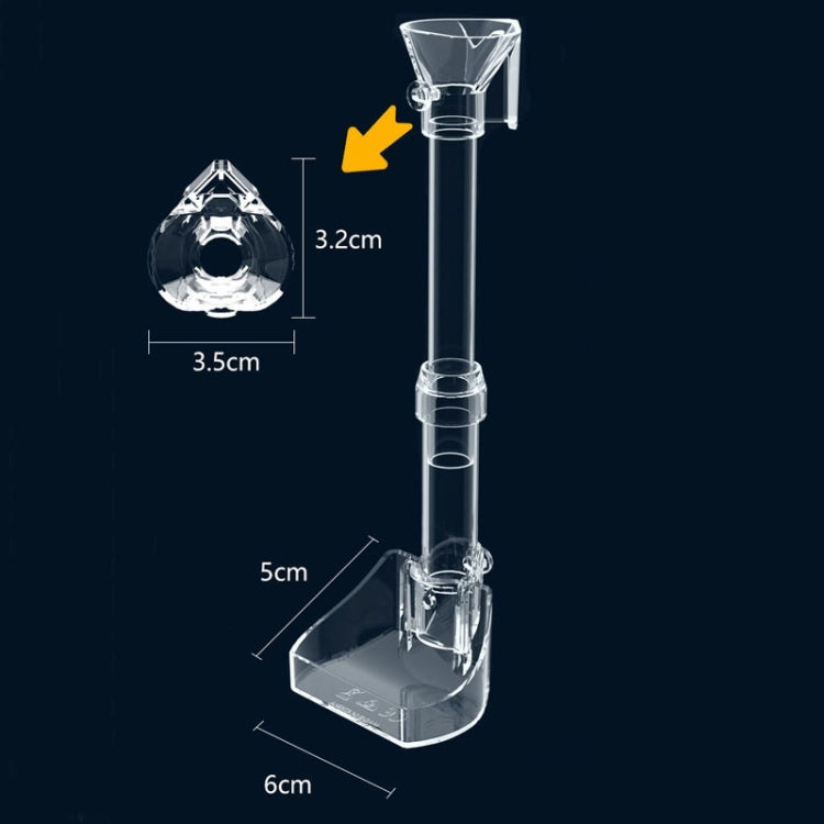Tubo di alimentazione per acquario Alimentatore in acrilico Tubo per alimentazione di piccoli pesci, 13-18cm, 20-32cm