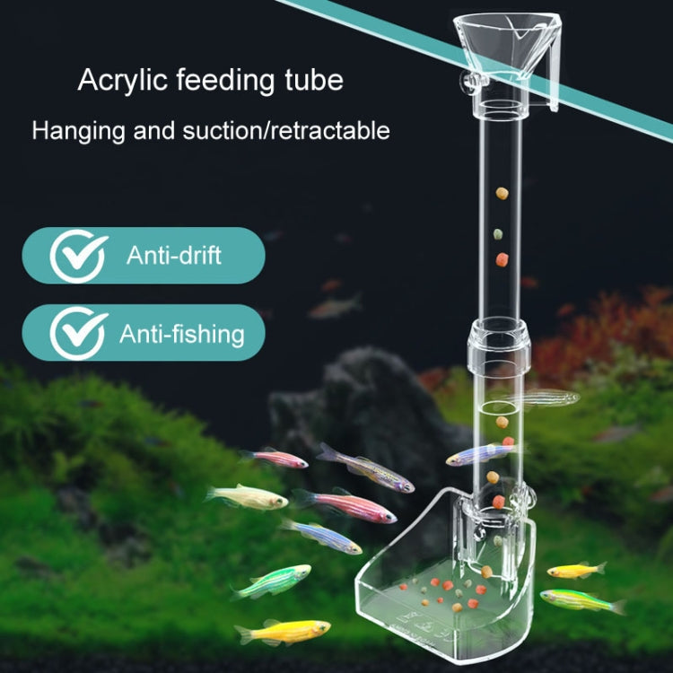 Tubo di alimentazione per acquario Alimentatore in acrilico Tubo per alimentazione di piccoli pesci, 13-18cm, 20-32cm