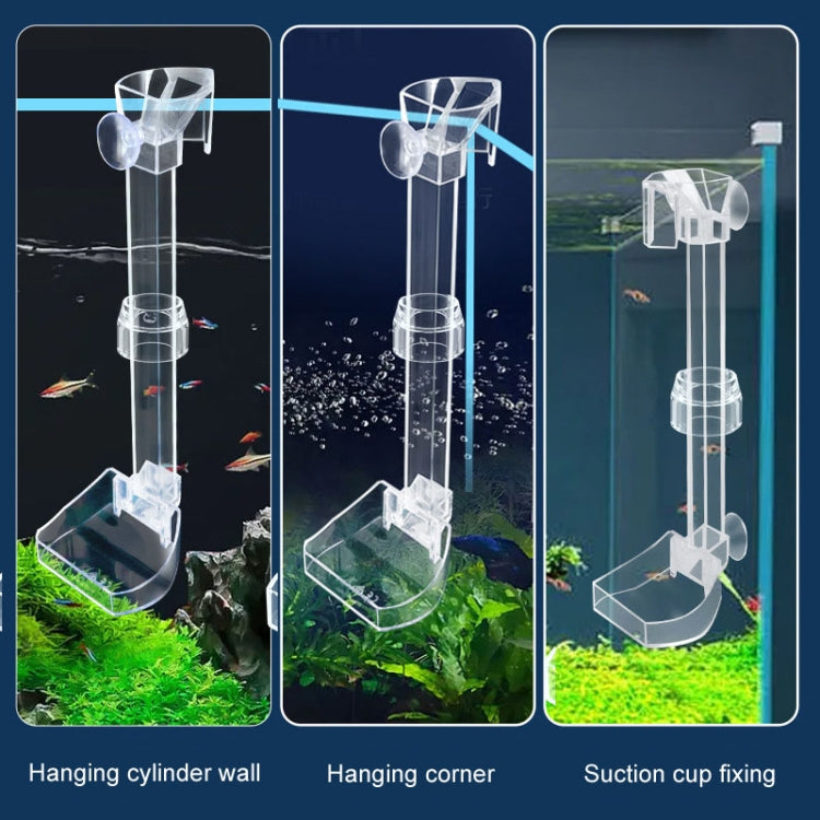 Tubo di alimentazione per acquario Alimentatore in acrilico Tubo per alimentazione di piccoli pesci, 13-18cm, 20-32cm