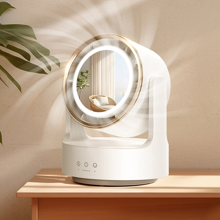 Ventilatore da tavolo multifunzionale 3 in 1 con specchio e luce