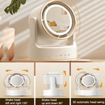 Ventilatore da tavolo multifunzionale 3 in 1 con specchio e luce