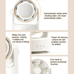 Ventilatore da tavolo multifunzionale 3 in 1 con specchio e luce