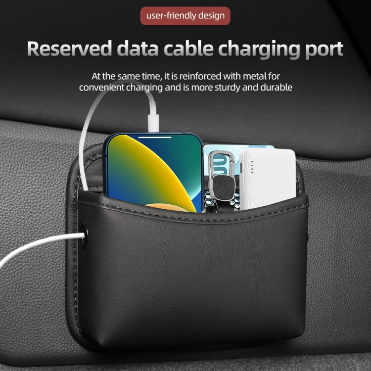 Borsa portaoggetti multifunzionale adesiva per console centrale auto