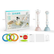 Cat Claw Ricarica USB Penna per stampa 3D a bassa temperatura Penna per pittura 3D Graffiti fai da te per bambini, Mint Green, Sakura Pink