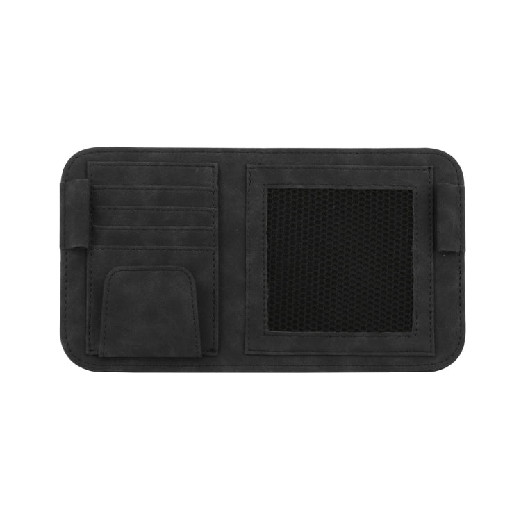 Borsa portaoggetti per occhiali con clip per occhiali da sole per visiera parasole per auto