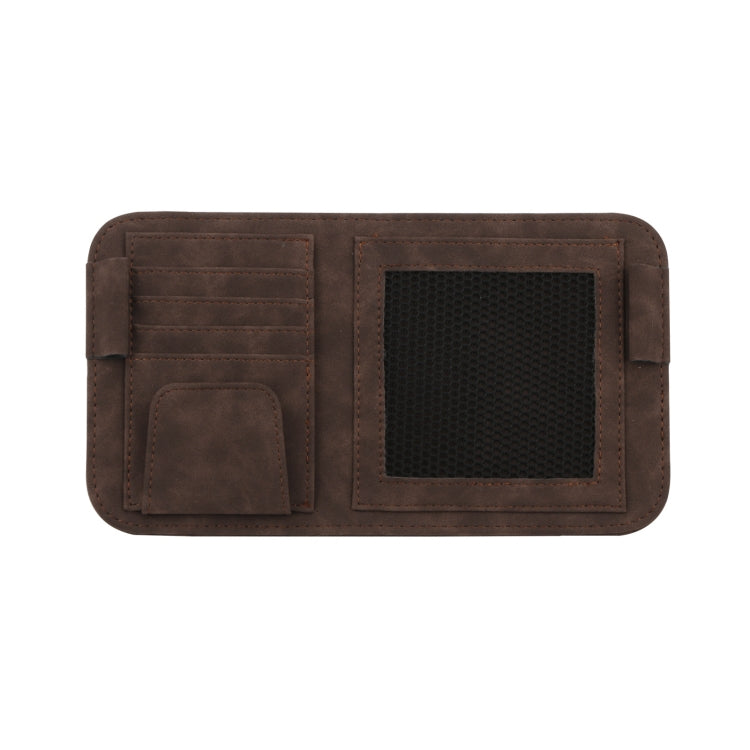 Borsa portaoggetti per occhiali con clip per occhiali da sole per visiera parasole per auto