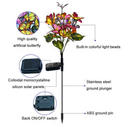 Luci da giardino LED solari Butterfly Flower IP65