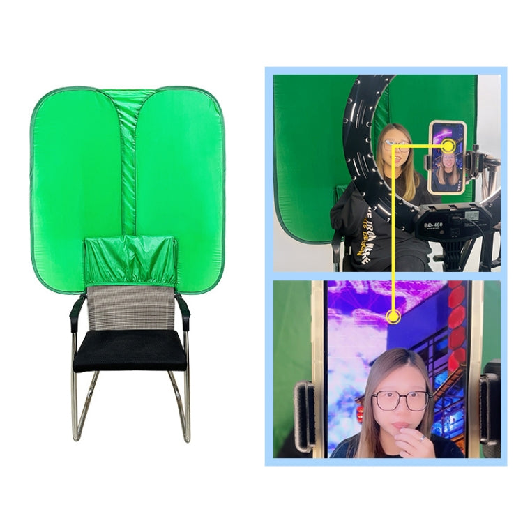 Schermo verde con ritaglio di sfondo fronte-retro per e-sport dal vivo per sedia
