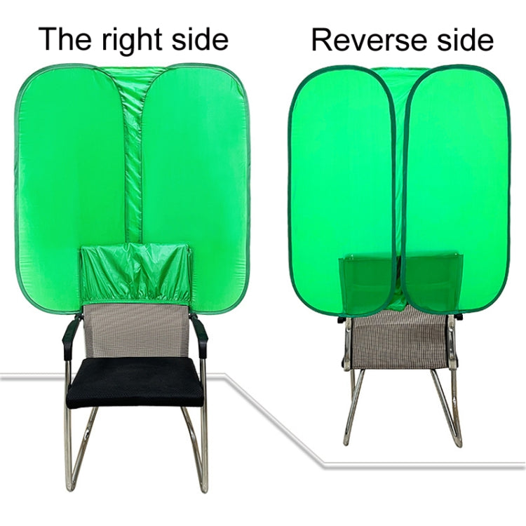 Schermo verde con ritaglio di sfondo fronte-retro per e-sport dal vivo per sedia
