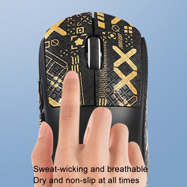 Per Logitech GPW 2-Generation Mouse Gli adesivi antiscivolo assorbono la pasta del sudore, White Print Half Surround, Black Gold Print Half Surround, Black Print Half Surround, Black Print Fully Surround, White Print Fully Surround                     ...