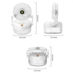 Ventola pieghevole USB con umidificatore e luce notturna