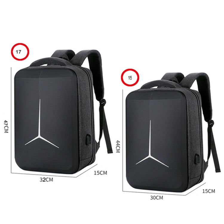 Zaino multifunzionale impermeabile per laptop sportivo da lavoro con porta USB, 15 inch, 17 inch