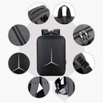 Zaino multifunzionale impermeabile per laptop sportivo da lavoro con porta USB, 15 inch, 17 inch