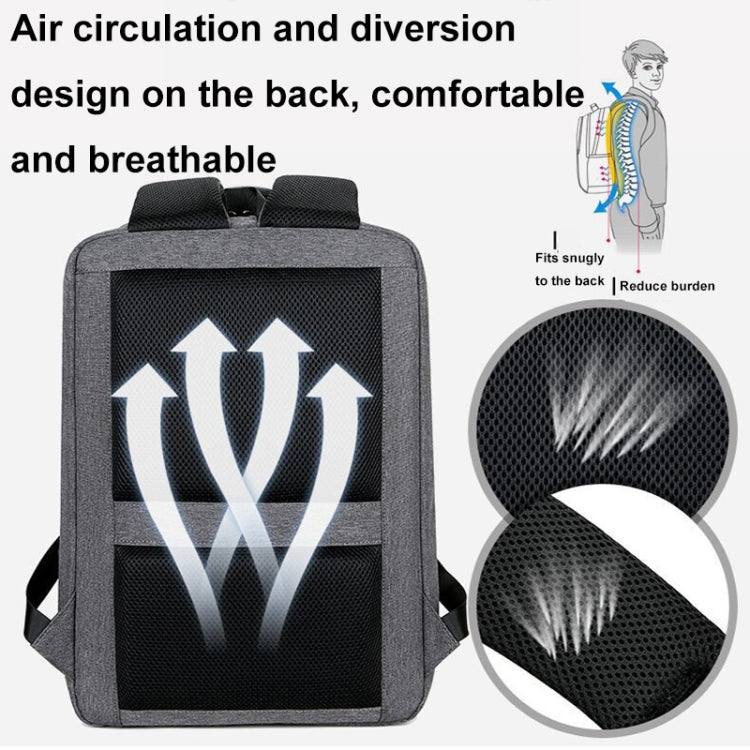 Zaino multifunzionale impermeabile per laptop sportivo da lavoro con porta USB, 15 inch, 17 inch