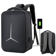 Zaino per laptop da pendolare aziendale impermeabile di grande capacità con porta USB, 15 inch