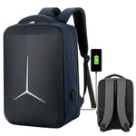 Zaino per laptop da pendolare aziendale impermeabile di grande capacità con porta USB, 15 inch