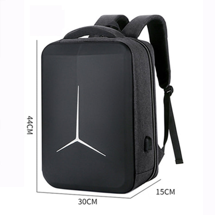 Zaino per laptop da pendolare aziendale impermeabile di grande capacità con porta USB, 15 inch