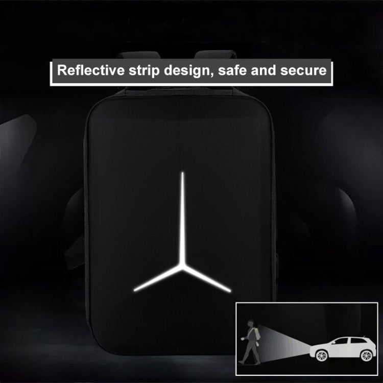 Zaino per laptop da pendolare aziendale impermeabile di grande capacità con porta USB, 15 inch