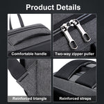 Zaino per laptop antifurto con password di grande capacità e porta USB, 16 inch