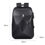 Zaino per laptop impermeabile di grande capacità con blocco password e porta USB, 17 inch