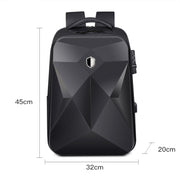 Zaino per laptop impermeabile di grande capacità con blocco password e porta USB, 17 inch