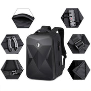 Zaino per laptop impermeabile di grande capacità con blocco password e porta USB, 17 inch