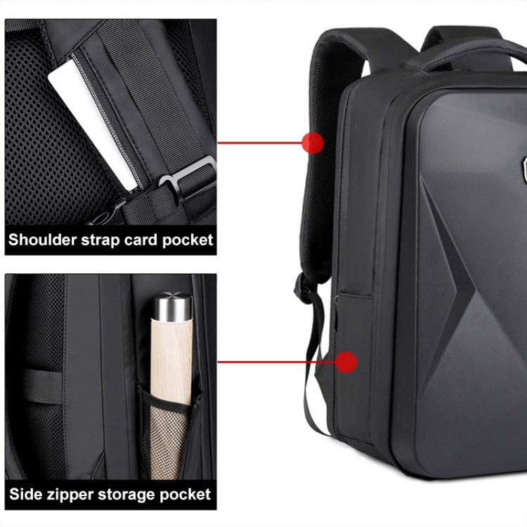 Zaino per laptop impermeabile di grande capacità con blocco password e porta USB, 17 inch