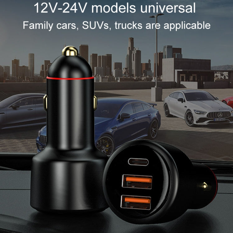 Mini caricabatterie a ricarica rapida per auto da uno a tre accendisigari, 300W