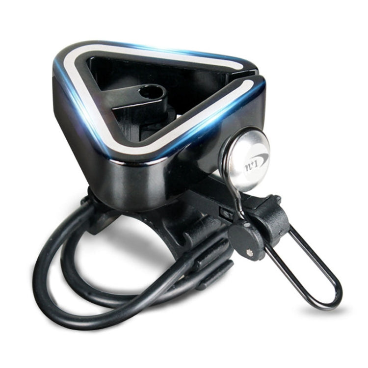 N+1 Campanello per mountain bike Campanello universale in rame triangolare, Clip Ring Black, Clip Ring Silver, Rubber Band Black, Rubber Band Silver