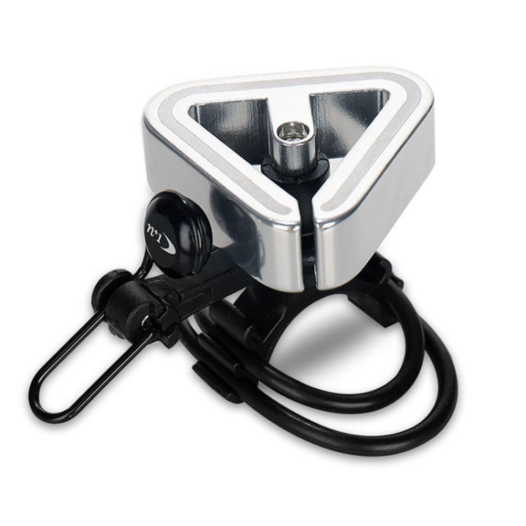 N+1 Campanello per mountain bike Campanello universale in rame triangolare, Clip Ring Black, Clip Ring Silver, Rubber Band Black, Rubber Band Silver