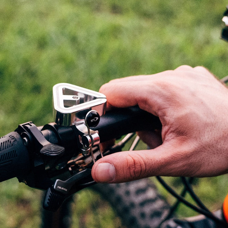 N+1 Campanello per mountain bike Campanello universale in rame triangolare, Clip Ring Black, Clip Ring Silver, Rubber Band Black, Rubber Band Silver