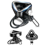N+1 Campanello per mountain bike Campanello universale in rame triangolare, Clip Ring Black, Clip Ring Silver, Rubber Band Black, Rubber Band Silver