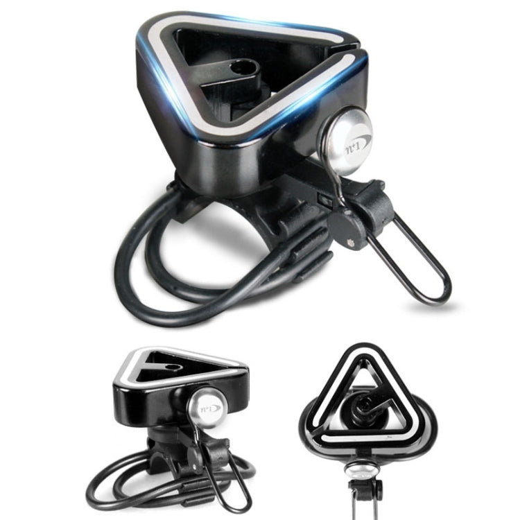 N+1 Campanello per mountain bike Campanello universale in rame triangolare, Clip Ring Black, Clip Ring Silver, Rubber Band Black, Rubber Band Silver