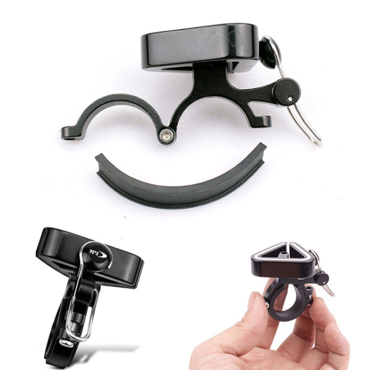 N+1 Campanello per mountain bike Campanello universale in rame triangolare, Clip Ring Black, Clip Ring Silver, Rubber Band Black, Rubber Band Silver