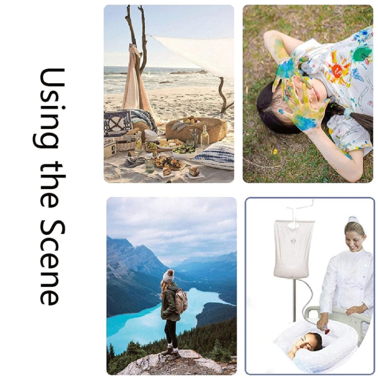 Borsa per acqua da bagno pieghevole in PVC portatile da campeggio all'aperto da 10 litri