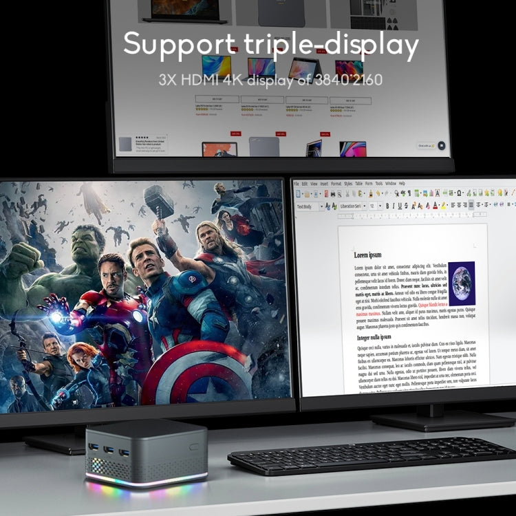 Mini PC tascabile 12th Alder Lake Dual Gigabit LAN+3 HDMI 4K HD, T9 Plus N100 DDR5 8G+0G US Plug, T9 Plus N100 DDR5 8G+0G EU Plug, T9 Plus N100 DDR5 8G+0G UK Plug, T9 Plus N100 DDR5 16G+0G US Plug, T9 Plus N100 DDR5 16G+0G UK Plug                      ...