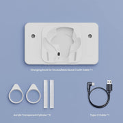 Per Meta Quest 2 Staffa da tavolo per occhiali VR Caricatore wireless Base colorata che emette luce