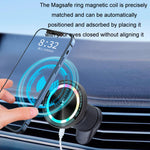 Supporto per cellulare con ricarica wireless magnetica magnetica Magsafe da 15 W, A9 Air Outlet Dark Gray, A9 Air Outlet Silver, A9 Adhesive Dark Gray